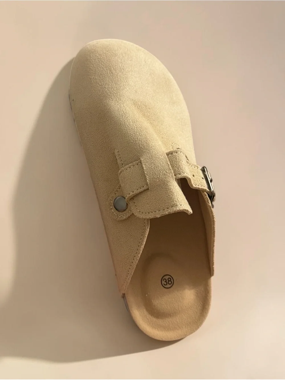 Women's Beige Suede Slip-On Loafers - Picture 1 of 4